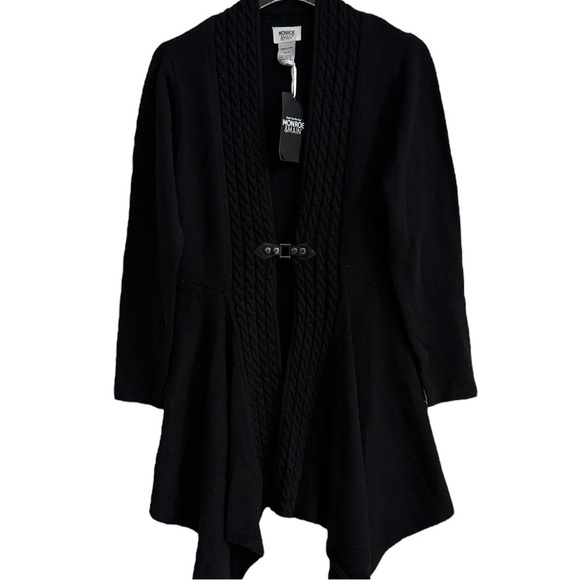 MONROE & MAIN Black Cardigan Sweater Jacket SZ S - Picture 5 of 6